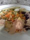 Ensalada rusa con salsa golf