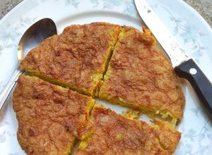 Foto resep Dadar telur campur mie
