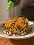 Charred Cabbage & Cheat Caesar Beans