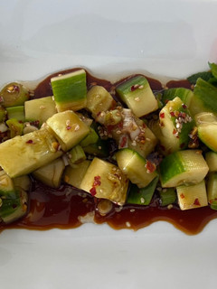 A picture of Spicy cucumber salad.