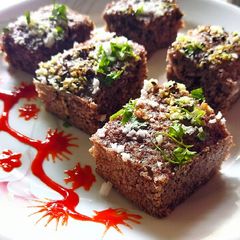 A picture of Ragi dhokla.