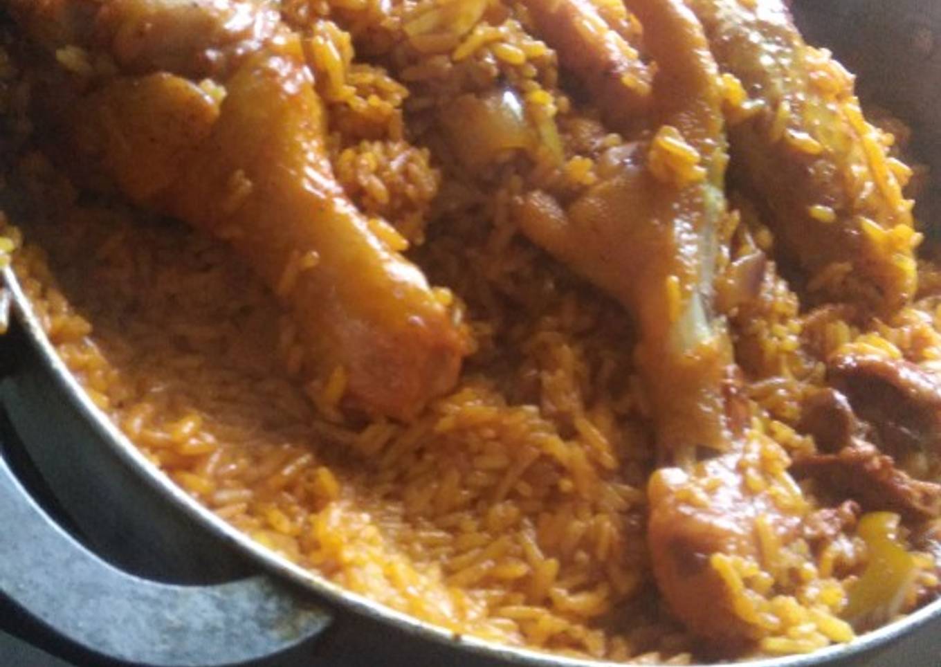 Locrio de pollo dominicano a mi estilo
<br />o arroz con pollo