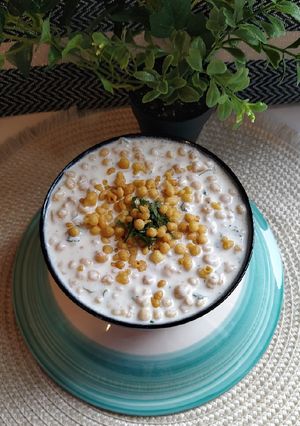 A picture of Boondi Raita.