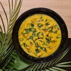 Daal Pithauri (Traditional Bihari Lunch) A picture of Daal Pithauri (Traditional Bihari Lunch).