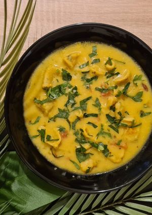 A picture of Daal Pithauri (Traditional Bihari Lunch).