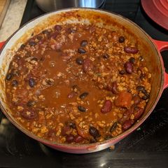A picture of Vegetarian Chilli with Loads of Beans.
