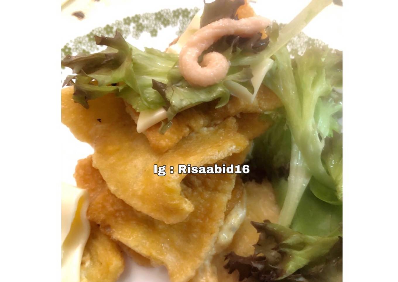 French Biscuit Toast with Cabbage Caviar