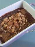Budino di cachi con cacao, noci, amaretti, cannella e miele !