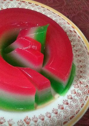 Foto resep Ager rainbow rasa kelapa muda vla susu.gampang buat nya