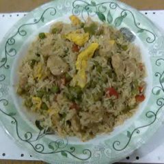 A picture of Spicy egg fried rice.