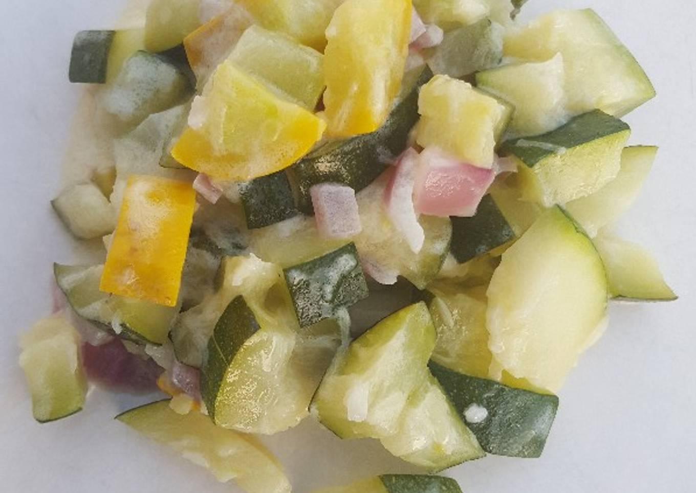 Duo de courgettes crème ail