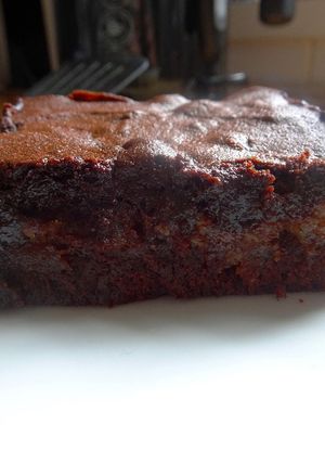 A picture of Apple Crumble Chocolate Brownies.