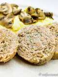 Cotechino di trota goloso con pure e funghi