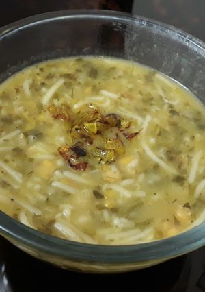 عکسی از دستور آش ساده نخود