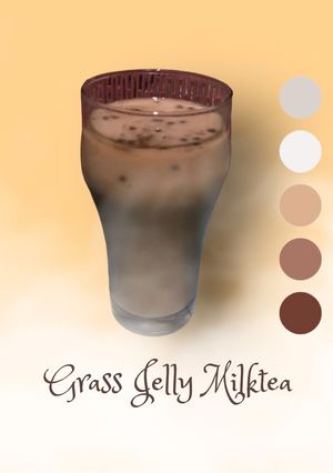 Foto resep Grass Jelly Milk Tea