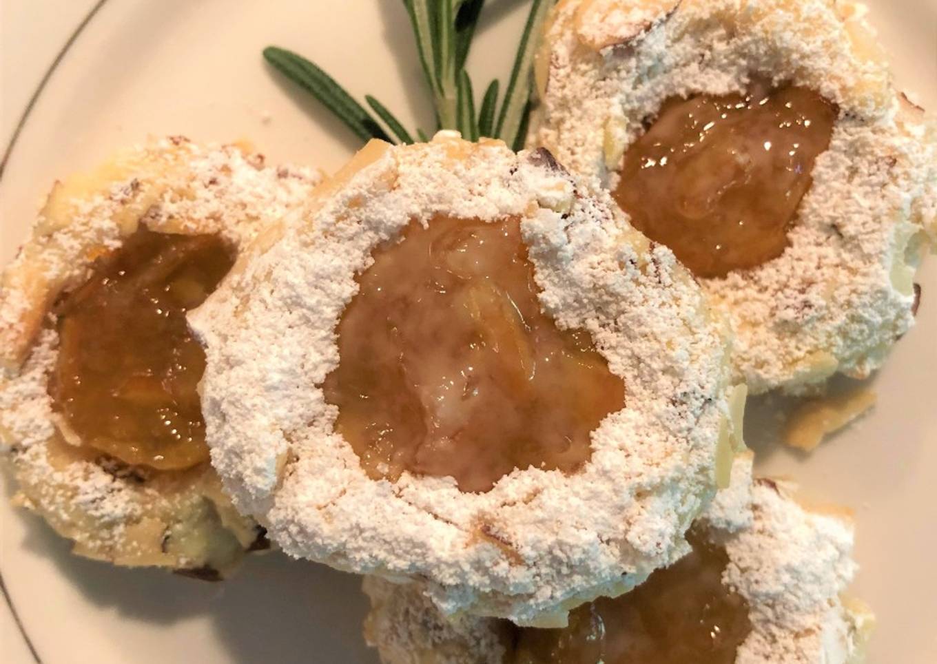 Orange Marmalade Thumbprints with Fresh Rosemary