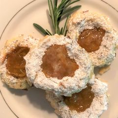 A picture of Orange Marmalade Thumbprints with Fresh Rosemary.