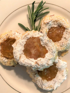 A picture of Orange Marmalade Thumbprints with Fresh Rosemary.