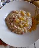 Risotto con patate, pancetta e rosmarino 😋