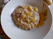 Una foto di risotto rosmarino