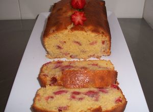 Una foto de Bizcocho de fresas