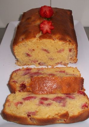 Una foto de Bizcocho de fresas