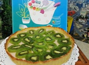 Una foto de Kuchen de kiwi