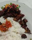 Daging Sapi Goreng Simple & sambal bawang