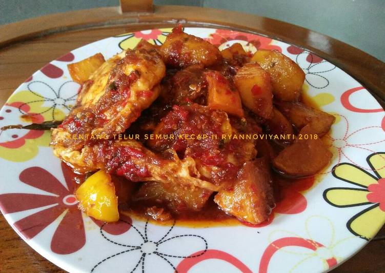 Cara buat Kentang telur semur kecap yang lezat Untuk Jualan