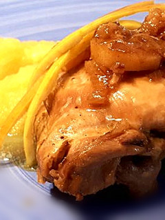 Foto di Pollo allo zenzero e purè di mela