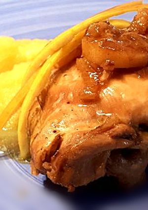 Foto di Pollo allo zenzero e purè di mela