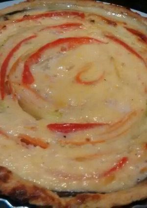 Una foto de Pastel de vegetales en espiral