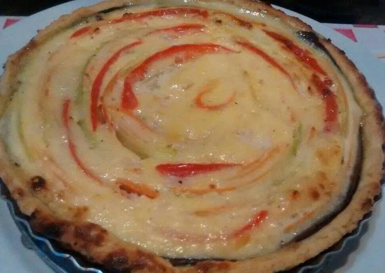 Pastel de vegetales en espiral