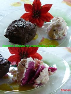 Una foto de Bombón helado de remolacha y coco