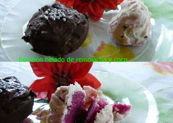 Bombón helado de remolacha y coco Receta de Abunany- Cookpad