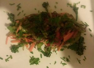 Una foto de Salteado de verduras con bimi