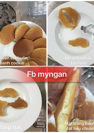 Hình của món Bánh rán Dorayaki có nhân.