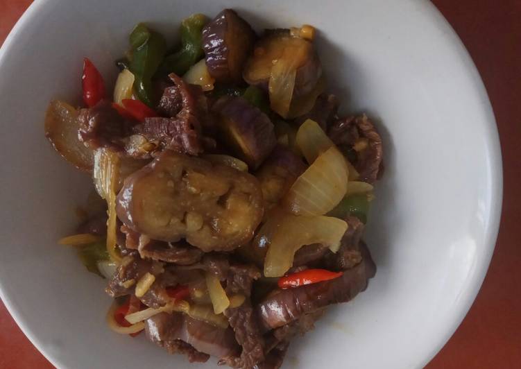 Oseng terong dan daging