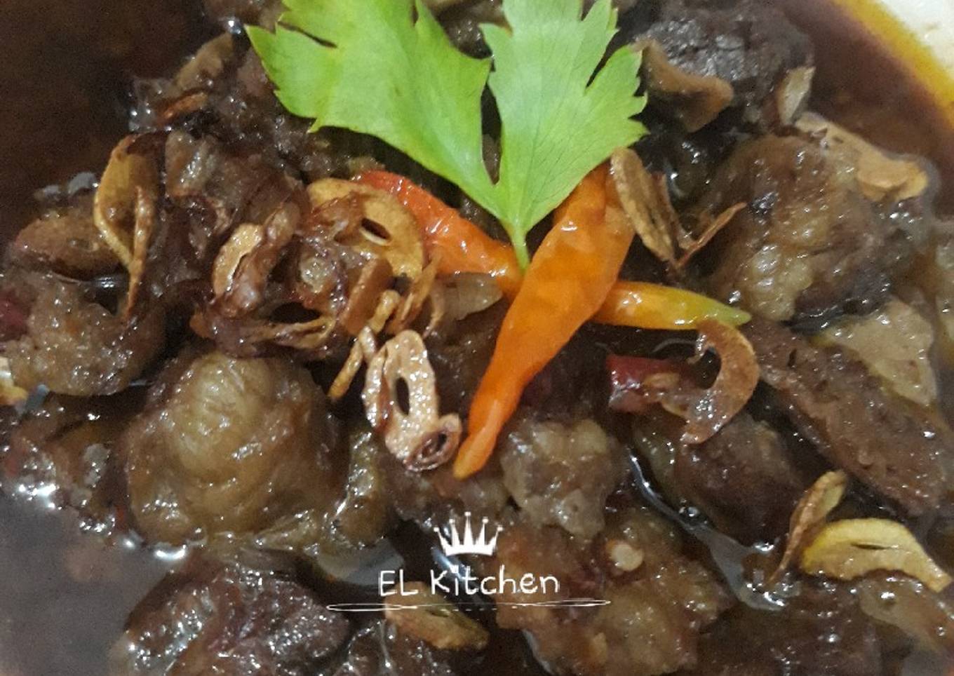 Krengsengan tetelan daging