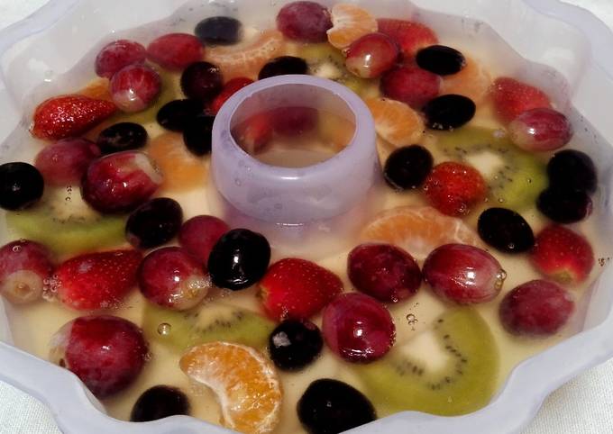 Cara Bikin Fruit Jelly Cheesecake Pudding, Enak Banget