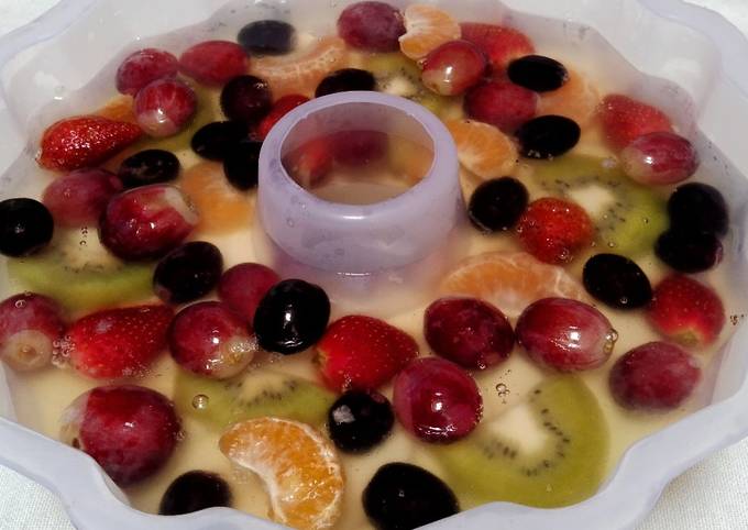 Fruit Jelly Cheesecake Pudding