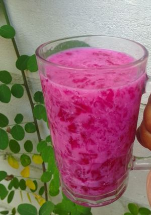 Foto resep Es Lumut Buah Naga