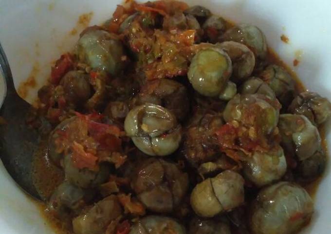 Yuk intip, Cara mudah memasak Sambel Terong Ungu yang nagih banget