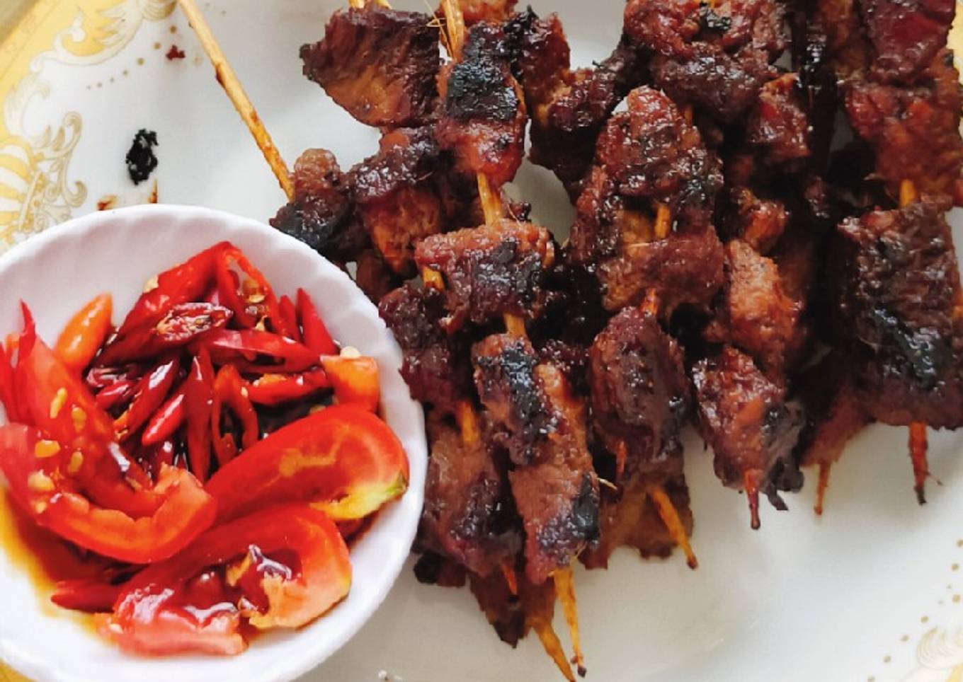 Sate Maranggi panggang teflon