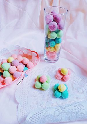 Foto resep Bola Susu Sagu pelangi