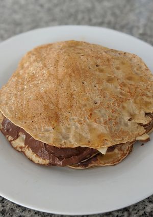 Una foto de Torre de crêpes de avena