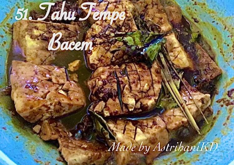 Langkah Mudah untuk Membuat 51. Tahu Tempe Bacem yang Enak