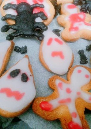 Hình của món Icing cookies cho mùa Halloween.