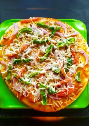 A picture of Vegetable pizza.