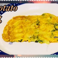 A picture of Potato egg breakfast meal.